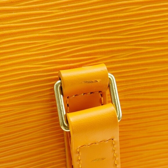 LOUIS VUITTON Orange Leather Pouch - Picture 8 of 14